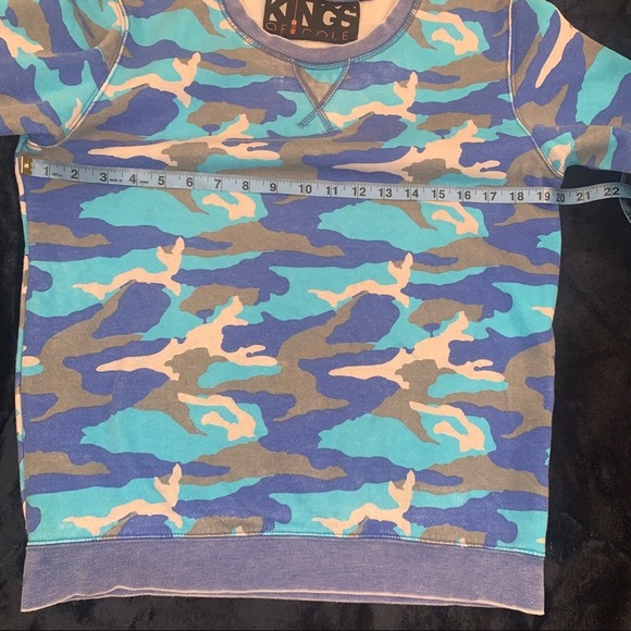 KINGS OF COLE TURQUOISE CAMOUFLAGE CAMO SWEATSHIRT - Picture 6 of 10
